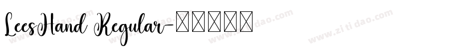 LeesHand Regular字体转换